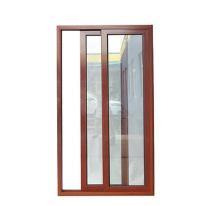 Superwu Australian standard wood grain profile color sliding door aluminum material double tempered glass
