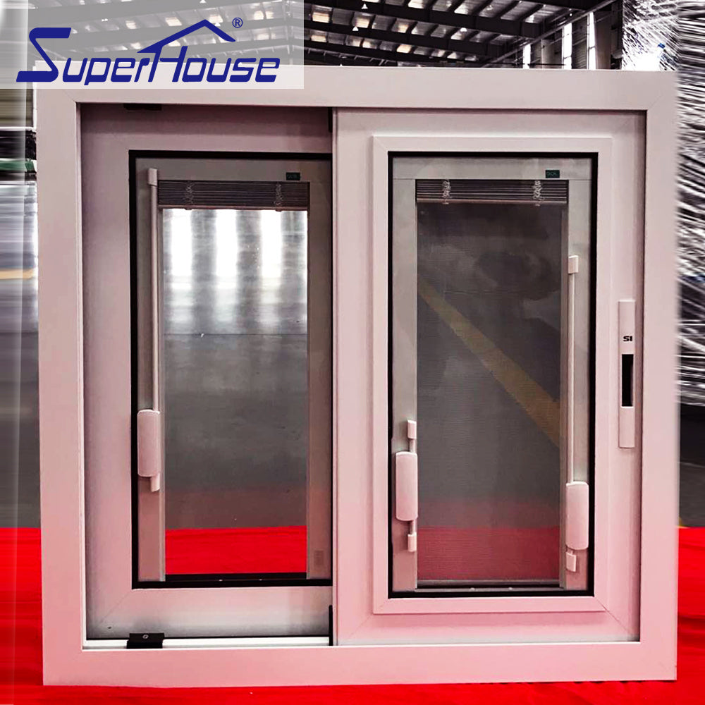 Superhouse Adjust interial blind shutter glazed aluminum sliding window