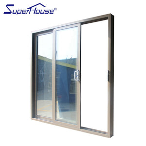 Superhouse China manufacturer supply three panel sliding glass doors for building project