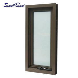 Superhouse brown china warm proof sample tilt awning window with green glass