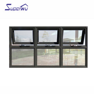 Superwu High Quality Product Soundproof Aluminum Glass Windows Awning Window