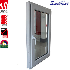 Superhouse High Energy Rating Performance PVC Tilt And Turn Window For Passive House