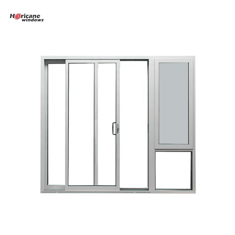 Superhouse White Aluminum Sliding Door With Awning Window