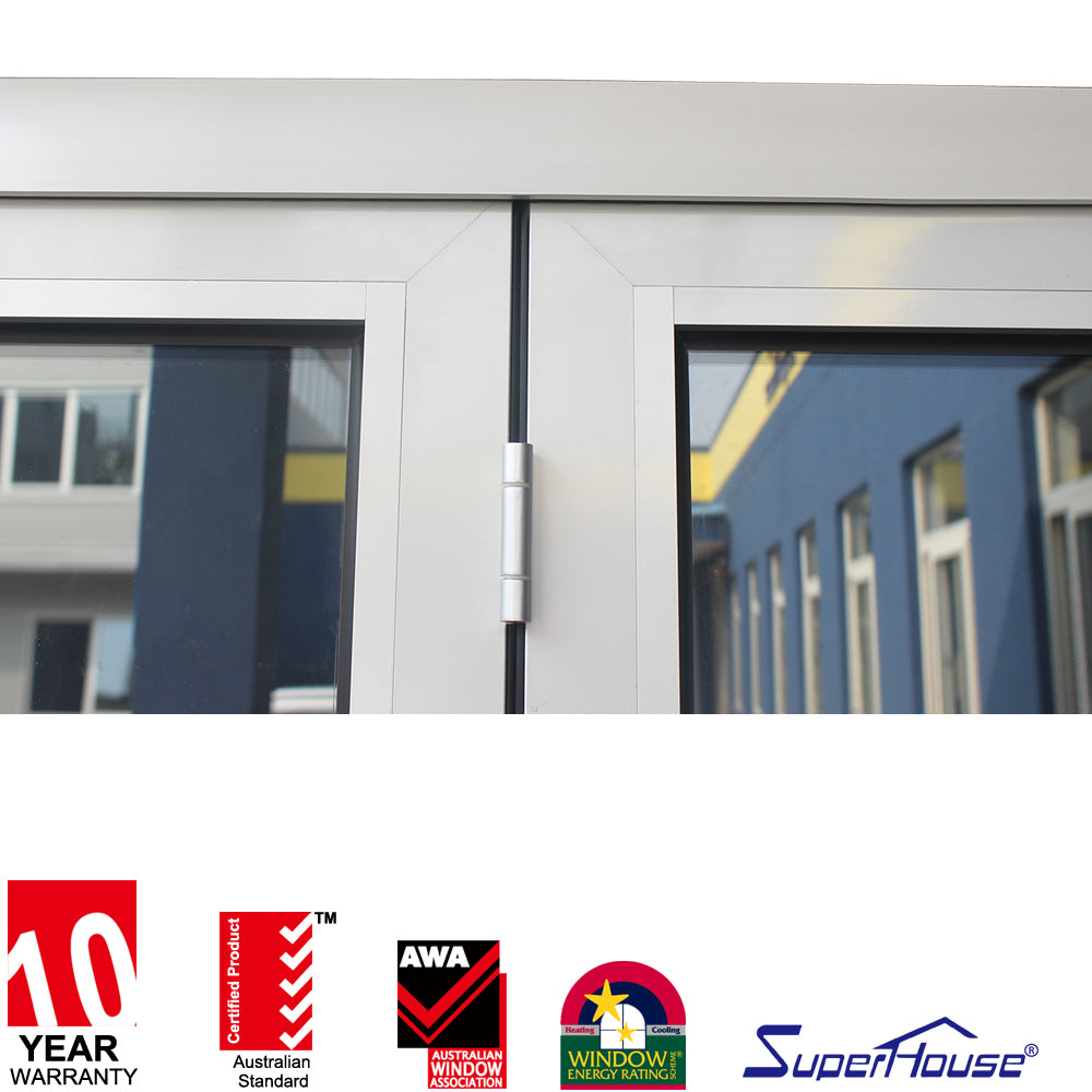 Superhouse Heavy duty double glass aluminium frame folding door comply with AS2047
