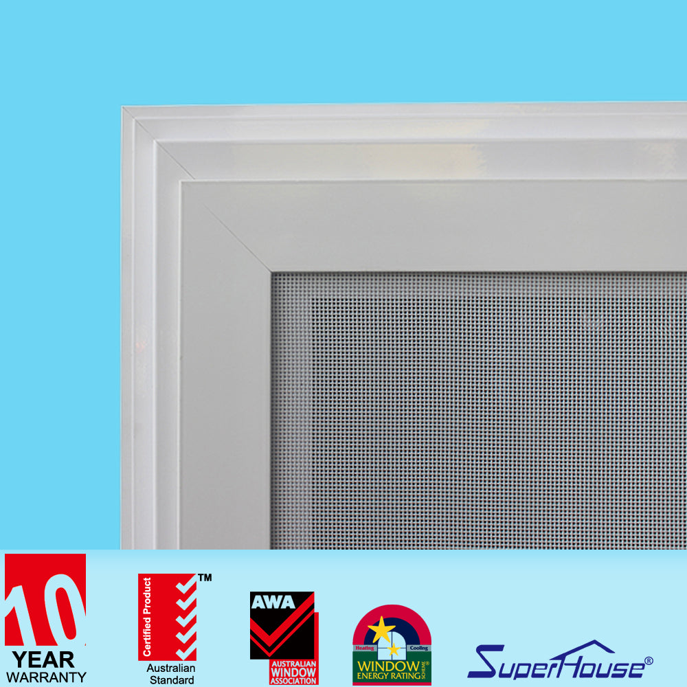 Superhouse white frame double glass sliding window