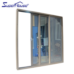 Superwu Modern style stacker door tempered glass sliding doors 3 panel