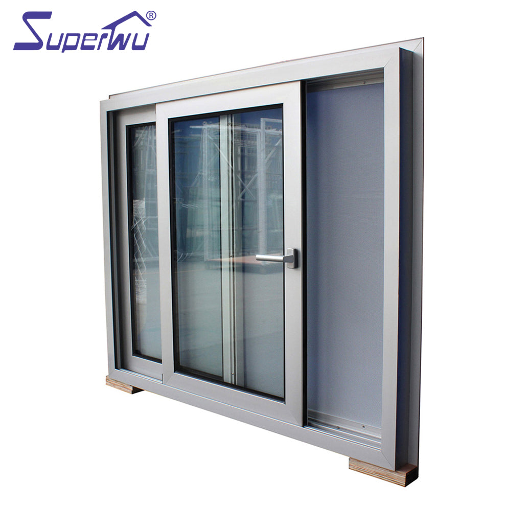 Superwu US standard aluminum sliding window glass window