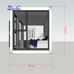 Modular flat home office bedroom reception hotel high configuration container house tiny prefabricated prefab houses under 100k