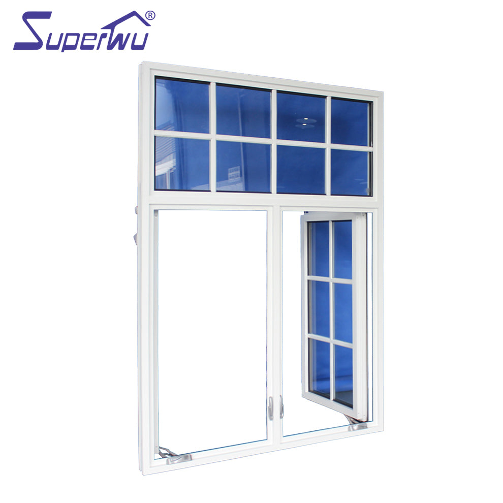 Superwu Aluminum Profile Casement Windows Aluminium Double Glazed Windows factory direct supply