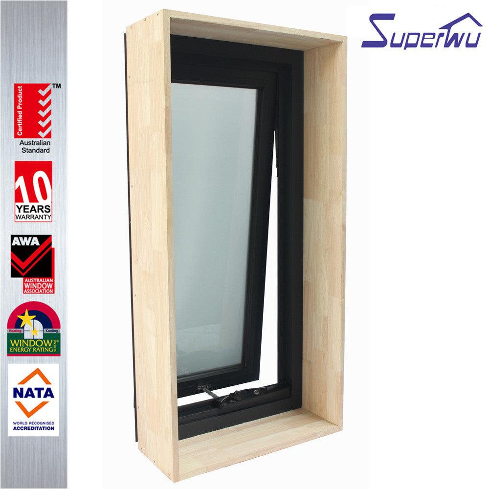 Superwu Australia standard thermal break Powder Painted sound insulation fireproof awning Window