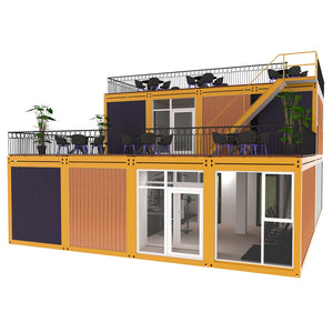 Low Price 2-storey Prefab Container House with  Light Steel Frame under 50k