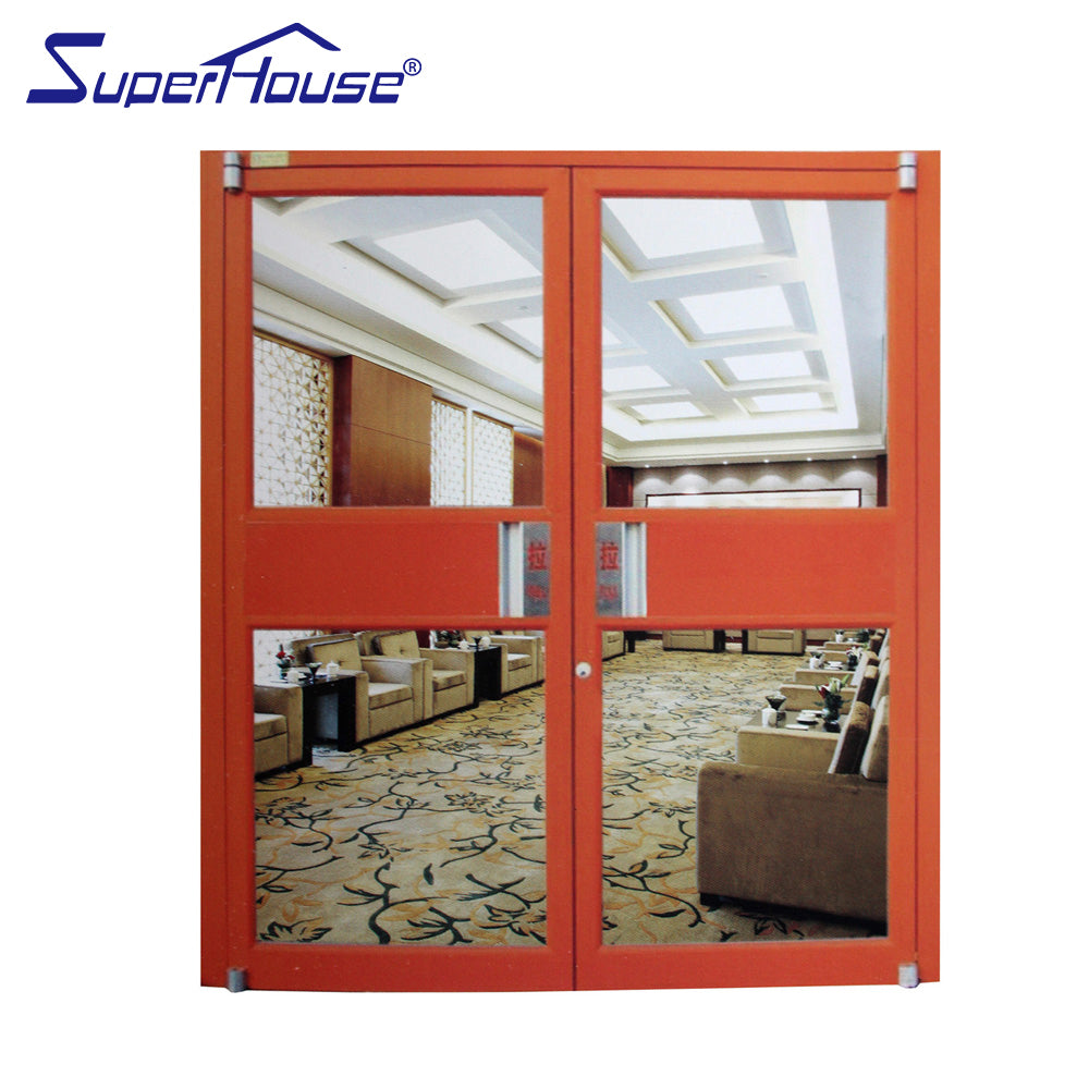 Superwu Commercial system hinge doors french door for KFC customized style