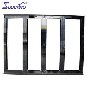 Superwu European double glazing aluminum bi folding doors price