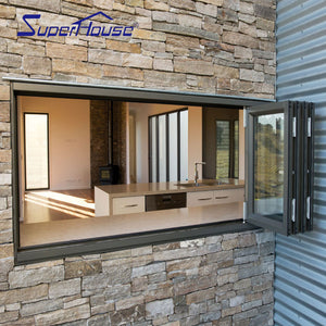 Suerhouse 2020 design cheap price aluminium bifold glass windows