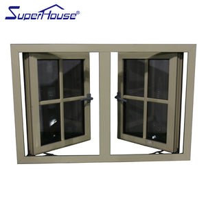 Superhouse New zealand type aluminium casement window grills crank casement window