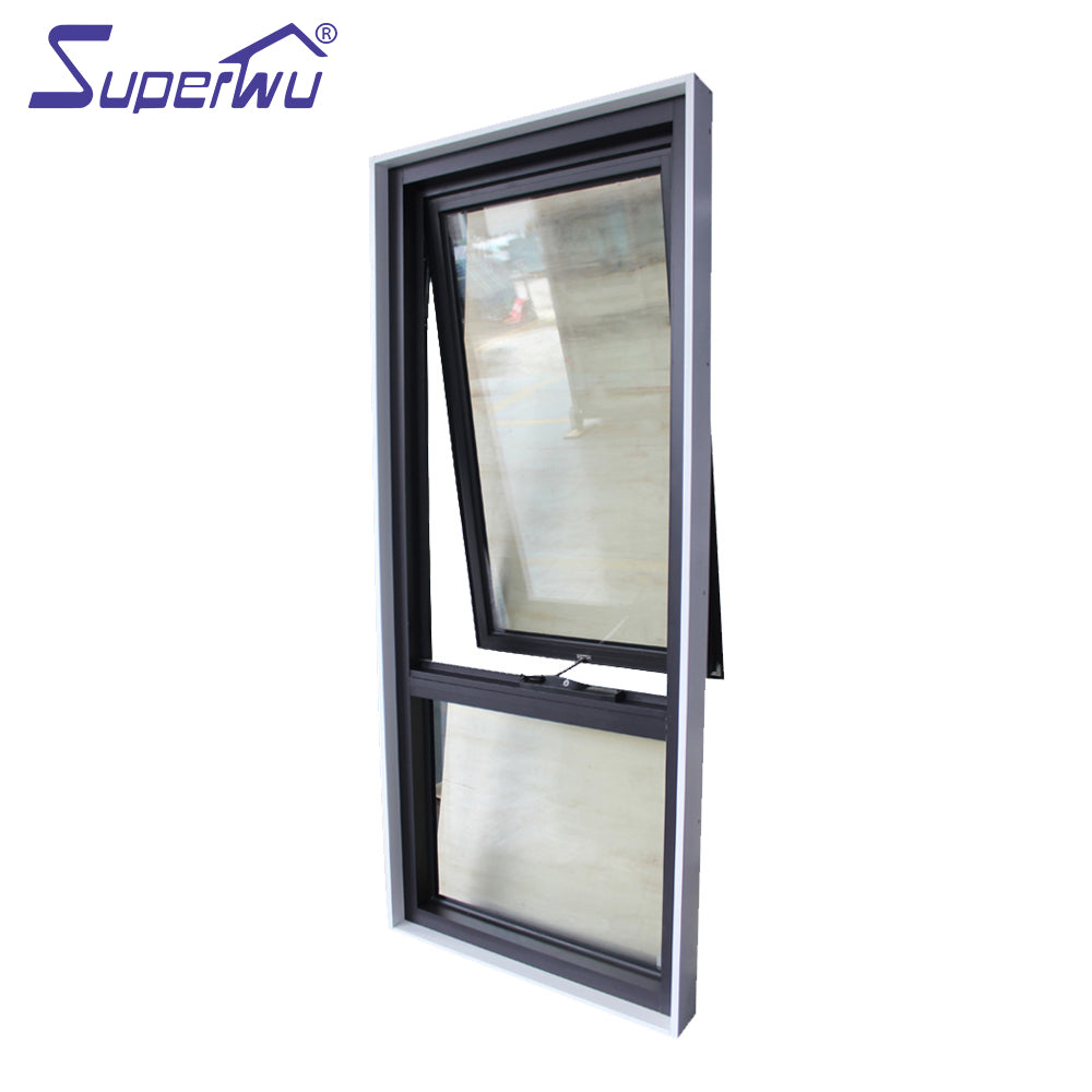 Superwu New Style Aluminium awing vertical design latest window grill design