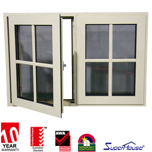 Superhouse New zealand type aluminium casement window grills crank casement window