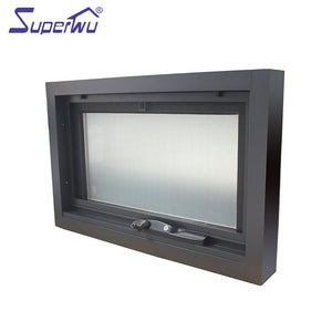 Superwu Impact Resistance Aluminum Frame Commercial awning Window for Replacement Used