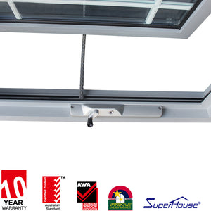 Superhouse Safety glass silver color awning aluminium windows