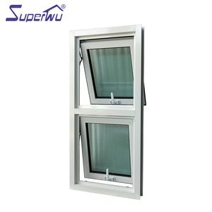 Superwu Euro popular design double panels luxury aluminium frame awning window flynet avaible