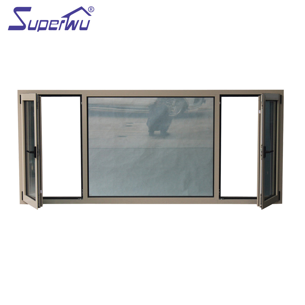 Superwu Australia standard double glazed sound insulation ventilate aluminum Tilt & Turn Window with waterproof