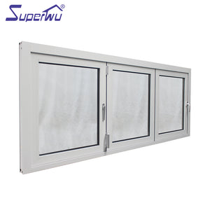 Superwu Aluminium fold Window slim frame Modern Dining Room With Large Glass Windows