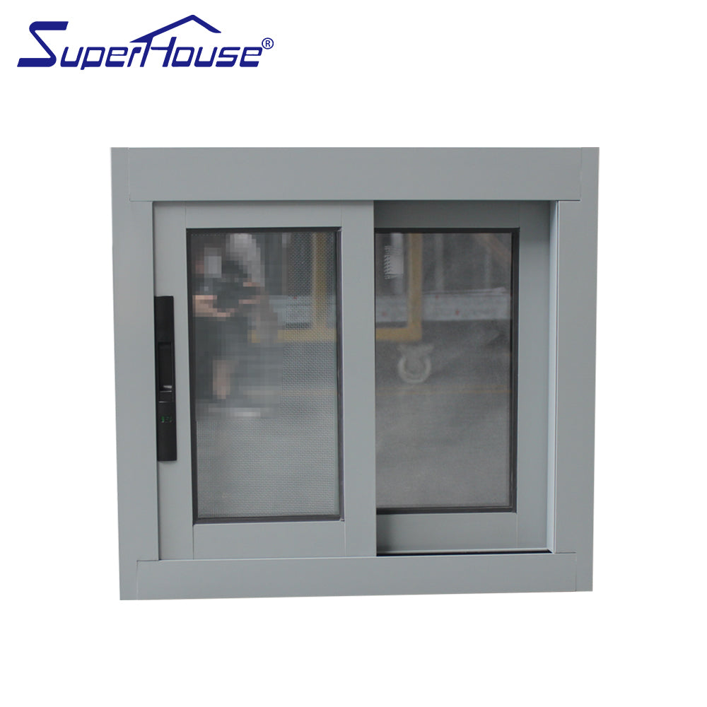 Superhouse Frost Double Glass Slide American Aluminum Bathroom Window