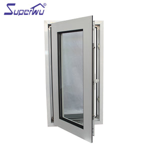 Superwu Thermal break 2020 new products window professional double glazing aluminum french window swing design
