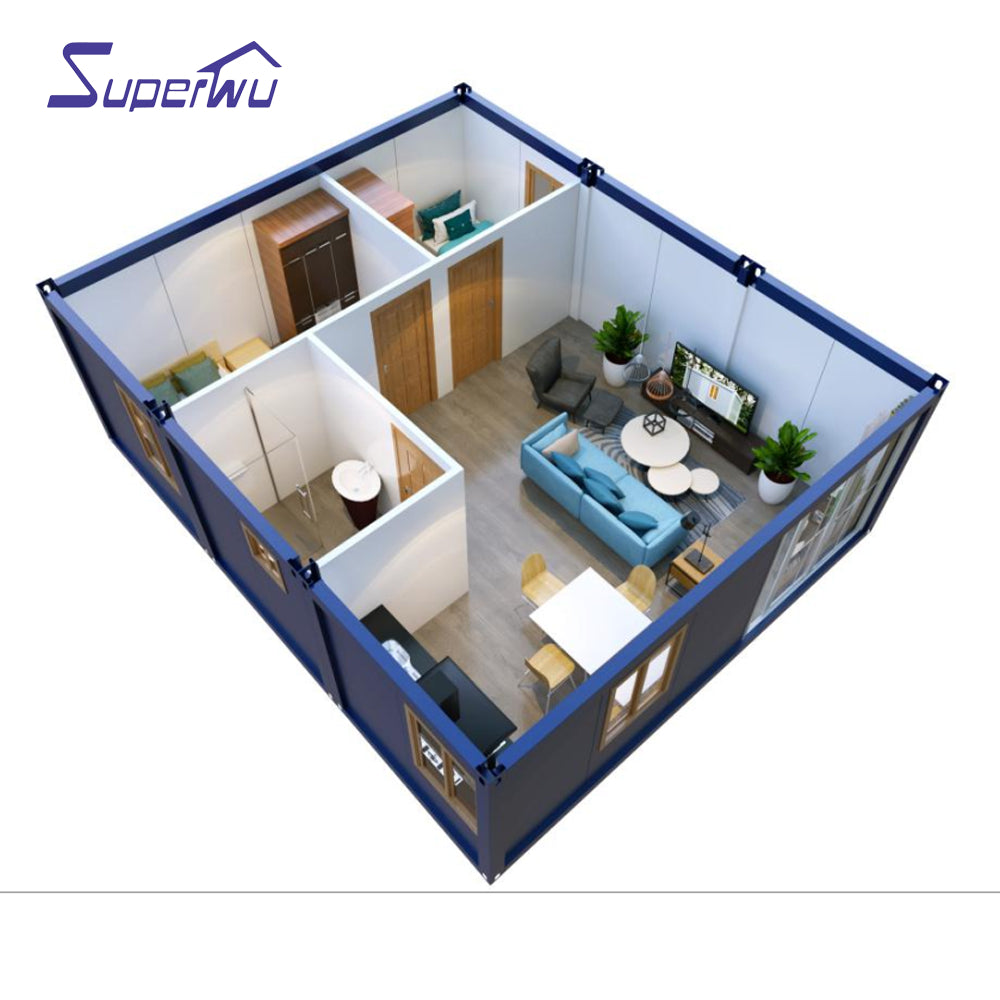 Movable luxury portable 20FT prefab houses customized modular homes high standard prefabricated container house under 100k