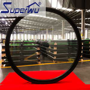 Superwu AS2047 NFRC Impact resistance hurricane proof arch fixed round window