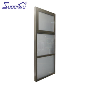 Superwu 6063-T5 Grade Aluminum Large View Double Toughened Awing Opening Window