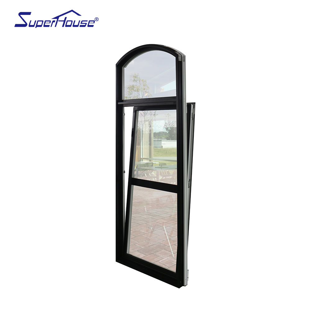 Superhouse USA Standard aluminum frame glass lockable tilt turn glass window