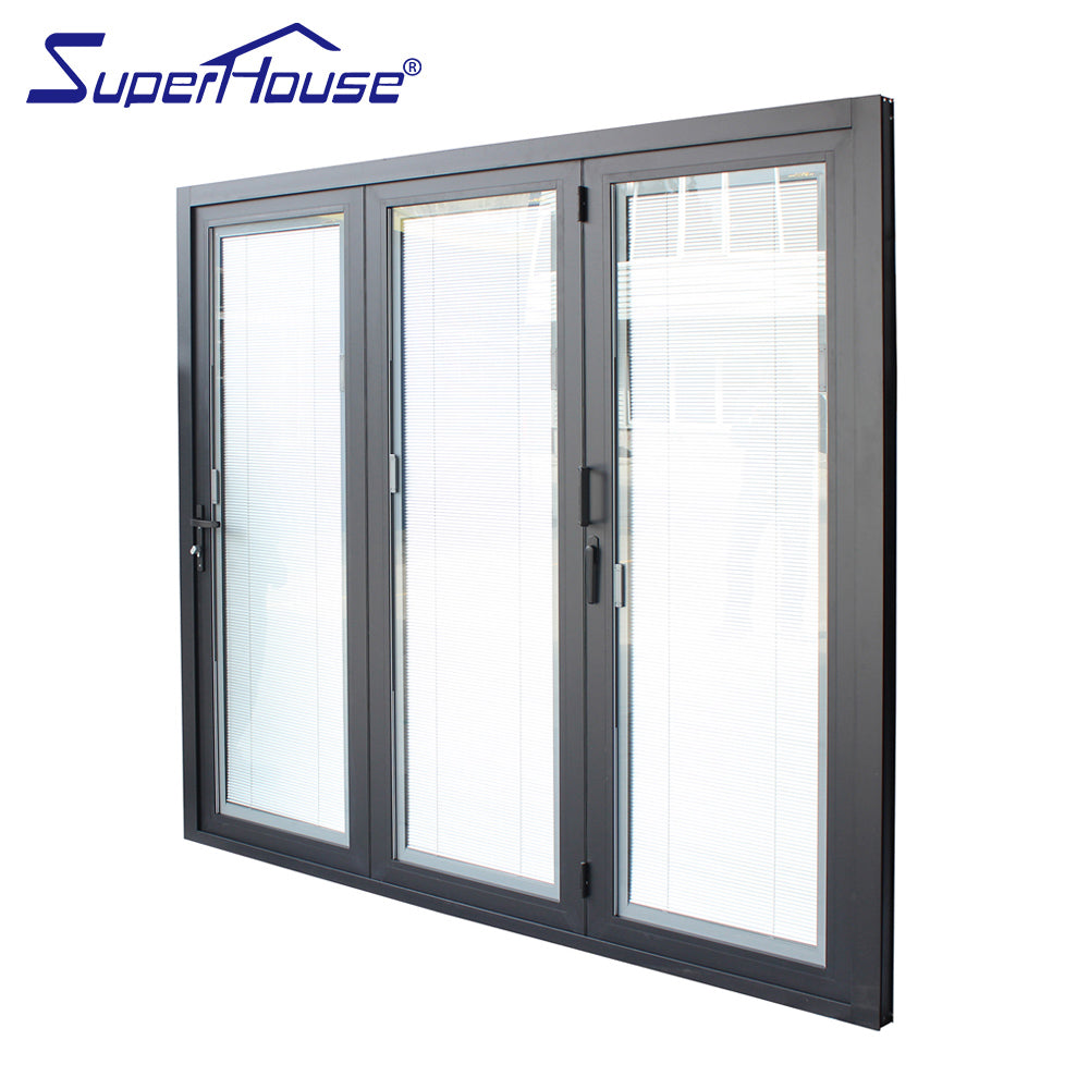 Superhouse Container house use aluminum glass folding door with 8 panel 12 panel