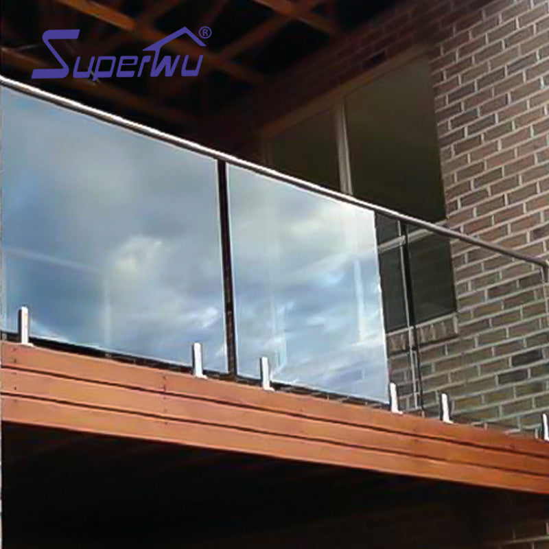 Superwu 2019 australian standards hot sale Glass 304 316 stainless steel balustrade