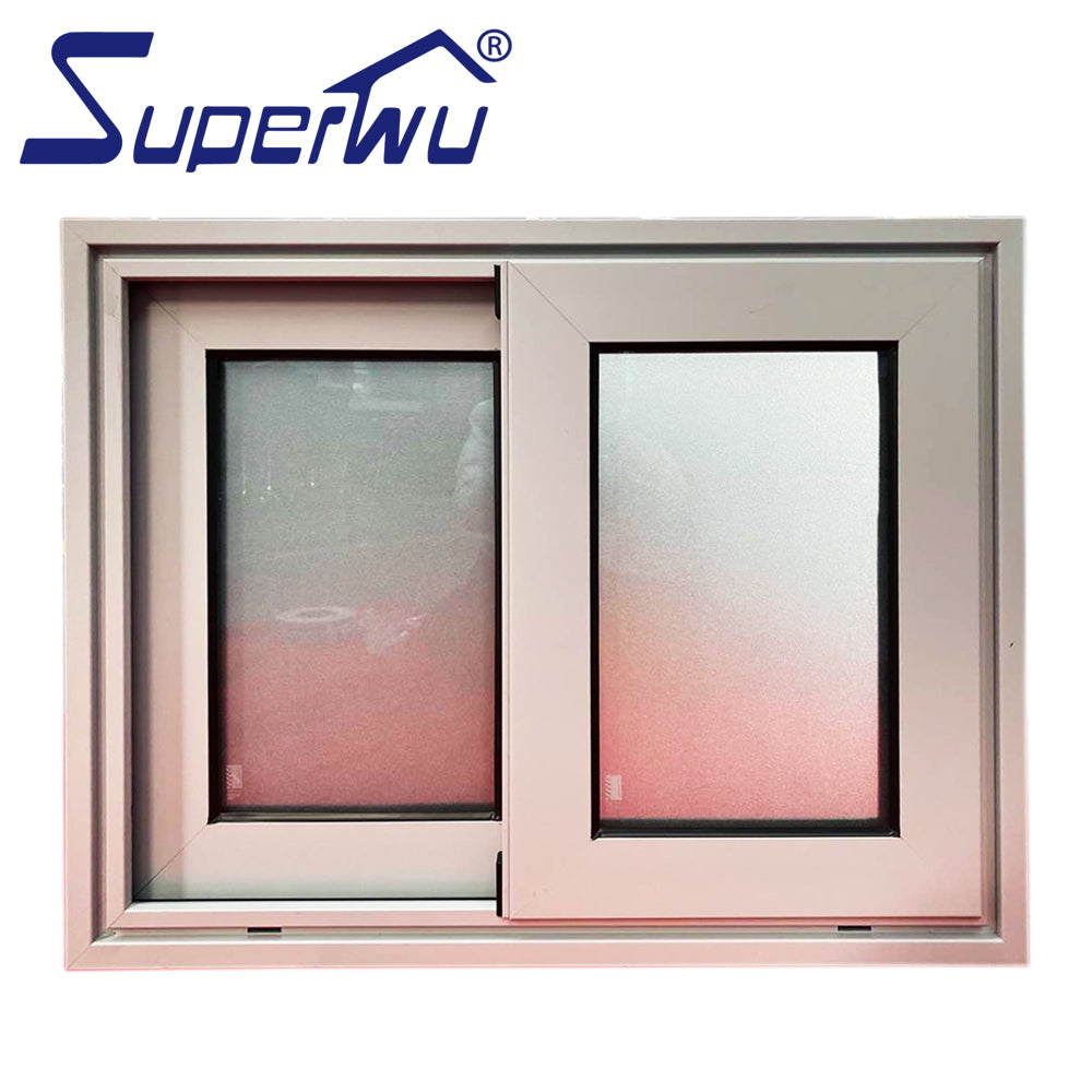 Superwu AS2047 NFRC aluminium windows double glazing sliding window doors / sliding plastic window track