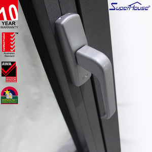 Superhouse North America NFRC and NOA standard high quality aluminum black single pane casement window