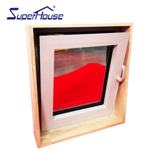 Superhouse Bronze color thermal break aluminum tilt and turn window with tempered glass
