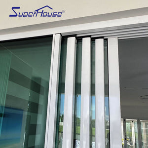 Superhouse Australian standard sliding glass door 4 panel stacker door for villa house