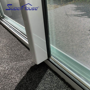 Superhouse USA standard NAFS/AAMA good quality double glass aluminum and glass sliding doors