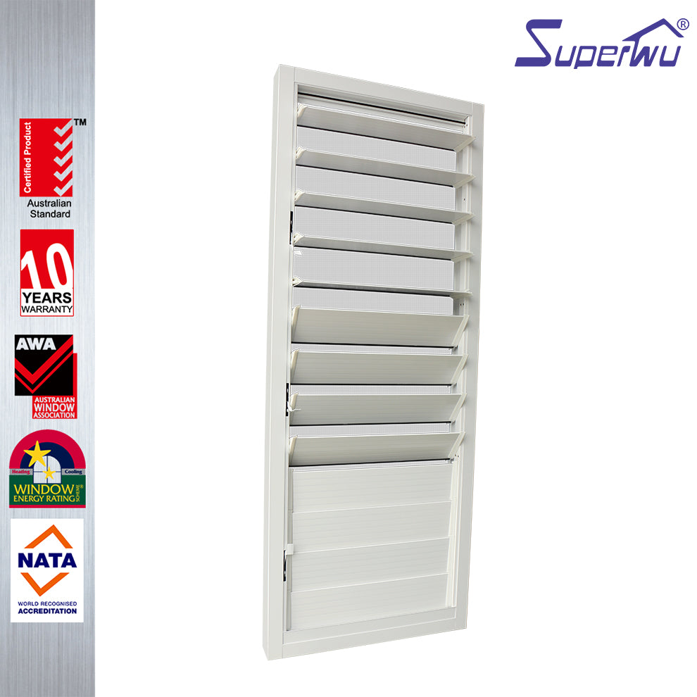Superwu White aluminum shutters and gauze are affordable for household use, which can be both ventilated and shading