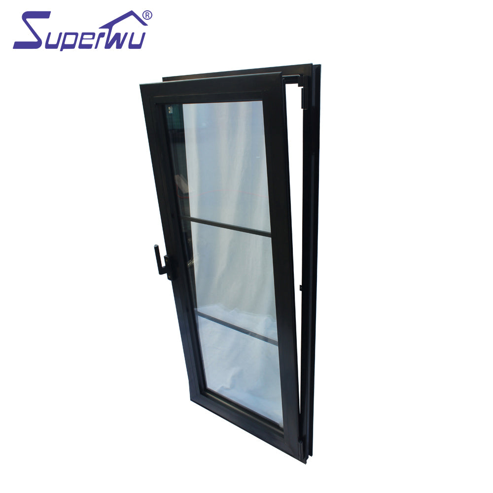 Superwu North American Standard NFRC narrow frame glass thermal break aluminum tilt and turn windows
