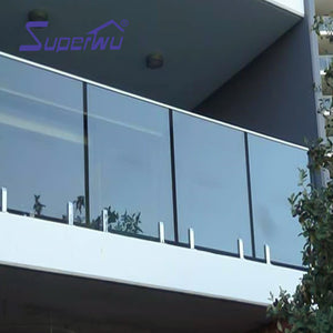 Superwu 2019 australian standards hot sale Glass 304 316 stainless steel balustrade