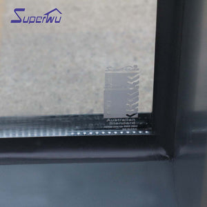 Superwu High Quality German Brand Hardware Thermal Break Aluminum Fixed Window Double Glazed Windows