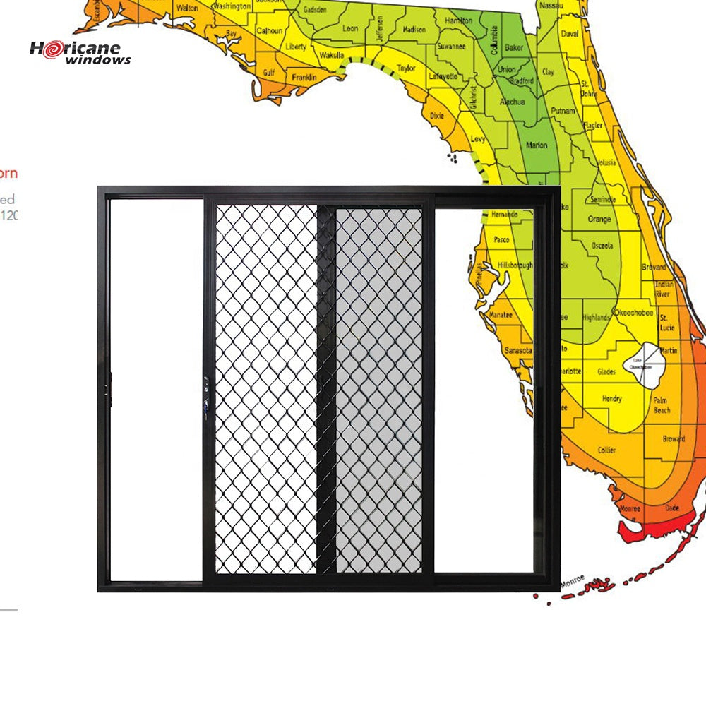 Superhouse Miami dade approved aluminum hurricane impact proof sliding doors