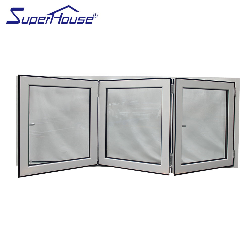Superhouse Superhouse aluminum folding window with retractable flyscreen