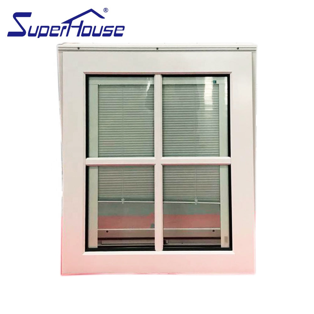 Superhouse Modern design awning window with manual blinds inside glass