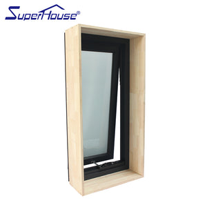 Superwu Australia High Quality Double Glazed Aluminum Awning Window with Timber Reveal