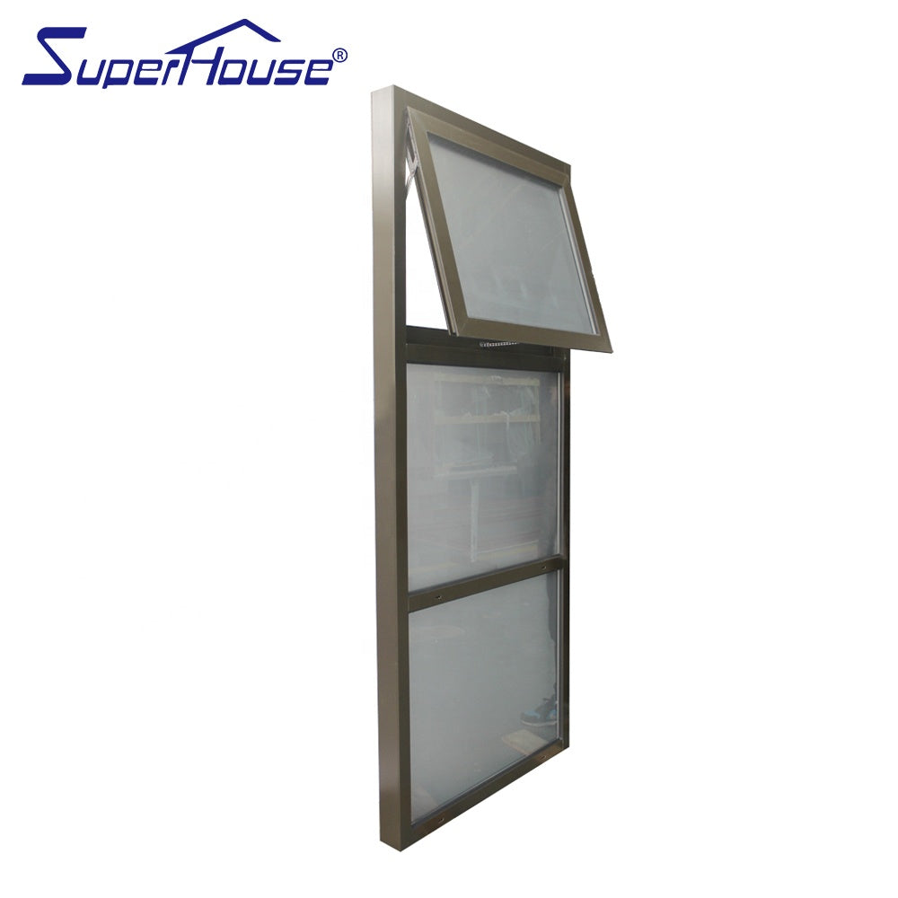 Superhouse USA standard most popular bronze color powder coating awning window import from Superhouse