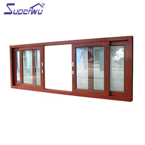 Superwu US style hurrican impat glass aluminum sliding window