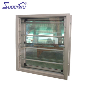 Superwu New design aluminium louver windows with guard against theft rod factory direct sale windows